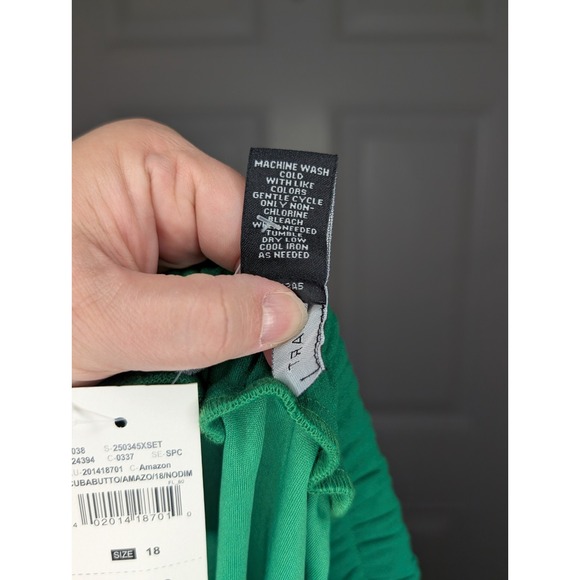 Ashley Stewart Women's Size 18 Gold Button Front A-Line Midi Skirt Green NWT - Picture 5 of 5